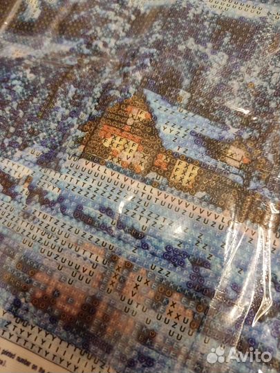 Алмазная мозаика с зимним пейзажем