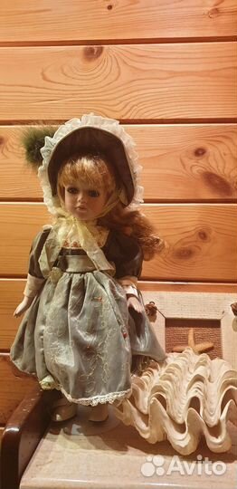 Кукла фарфоровая ремеко винтаж, 42 см