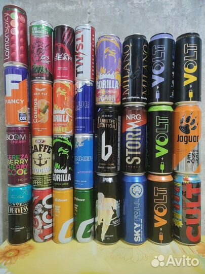 Тара от Энергетических напитков (энергосов) пустые