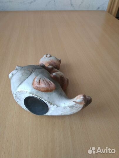 Сувенир глина Кот рыба