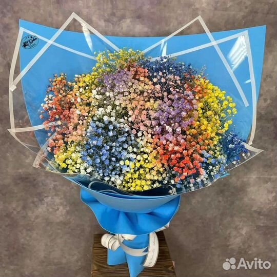 Гипсофилы с открыткой