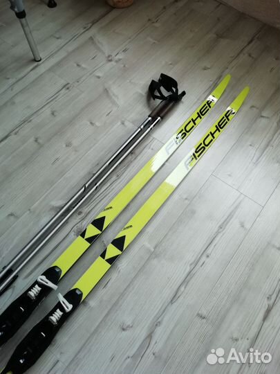 Лыжи беговые fisher коньковые+ палки