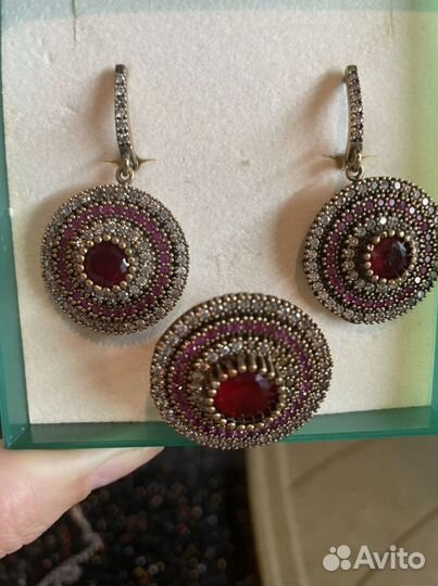 Серьги, кольцо, подвеска