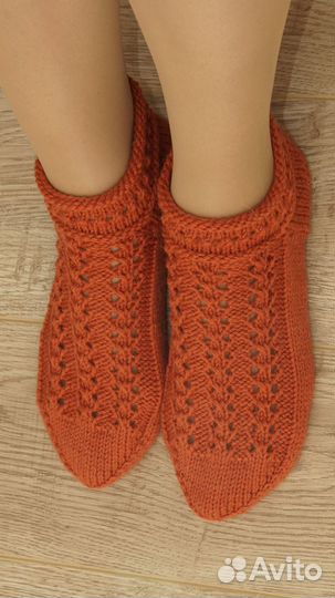 Носки шерстяные вязаные женские ручной работы