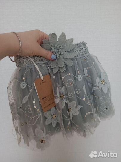 Юбка с пайетками 92-98-104