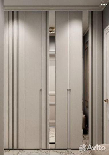 Шкаф распашной с фрезеровкой