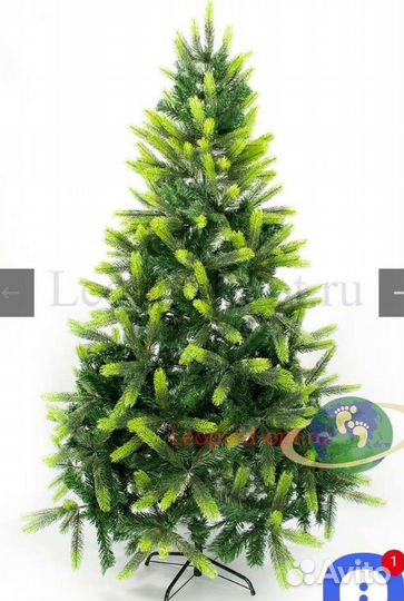 Ель искусственная новая, литая+пвх, 210 см/елка