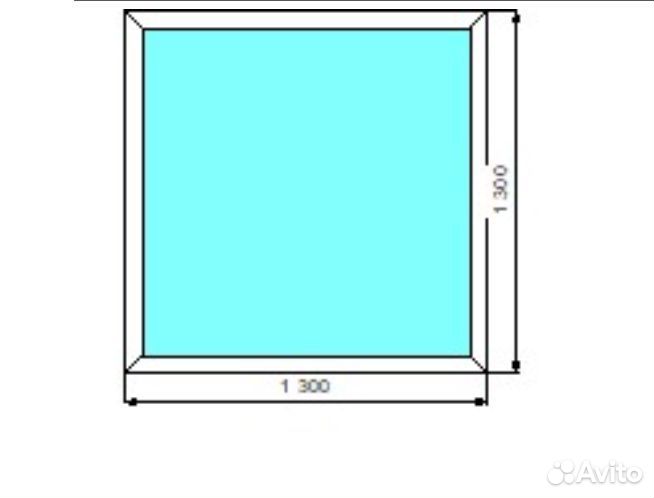 Окно пластиковое глухое 1300х1300