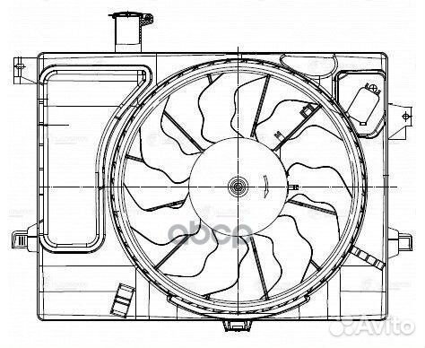 Вентилятор радиатора с кожухом KIA ceed 12/HYU