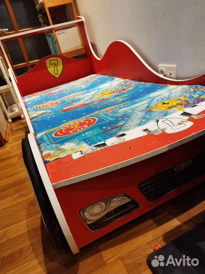 Кровать машинка 3-10 лет детско-подростковая