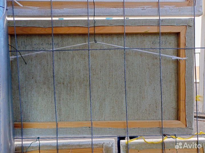 Картина маслом на холсте пейзаж поле цветы