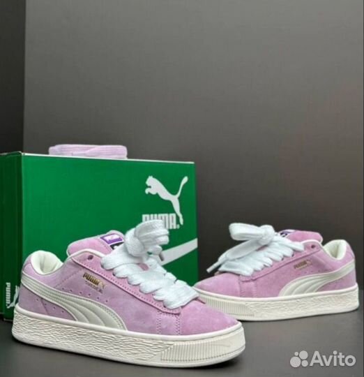 Кроссовки puma suede xl розовые