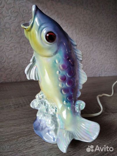 Светильник - ночник фарфоровая Рыбка перламутровая