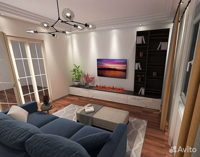 Проект мебели. Дизайн. Визуализация. План квартиры