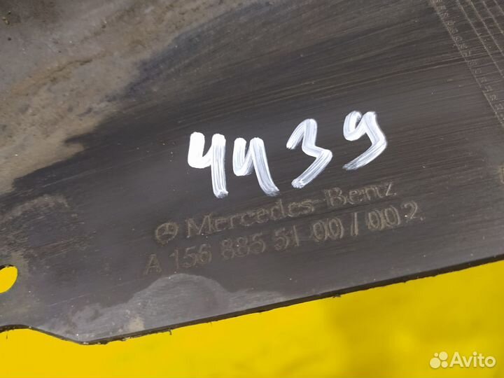 Спойлер переднего бампера левый Mercedes GLA x156