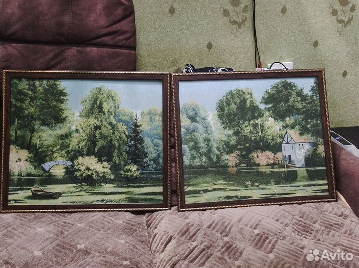 Картина в раме гобелен