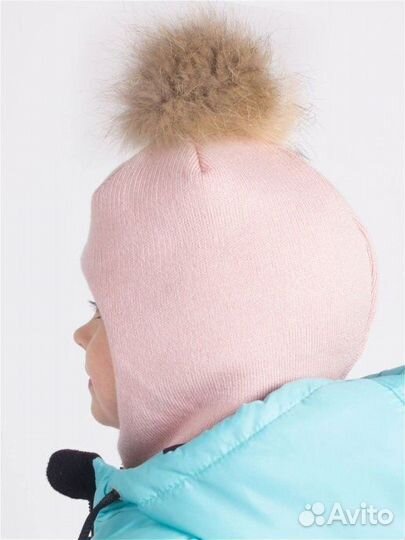 Шапка шлем для девочки 48 50