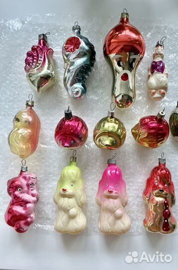 Ёлочные игрушки животные и человечки