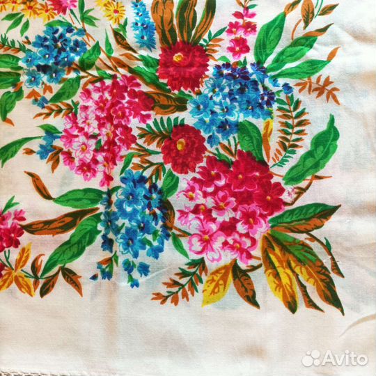 Павловопосадский платок шаль Букеты Е. Регунова