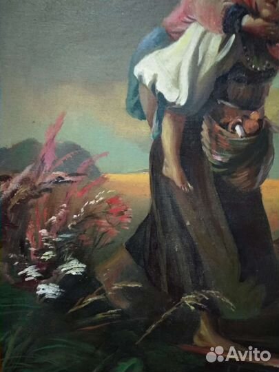 Антикварная картина старая копия