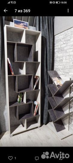 Книжные полки навесные и напольные