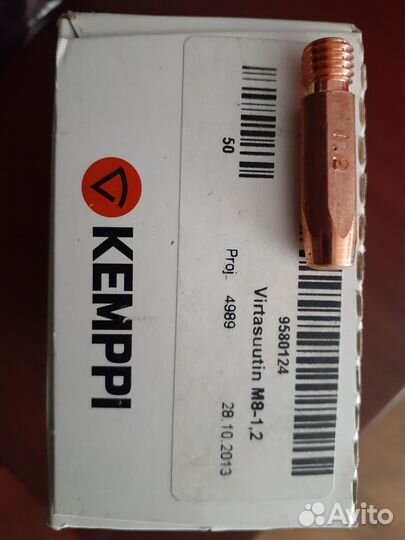 Медный наконечник на М8 kemppi 1.2 и 1.6
