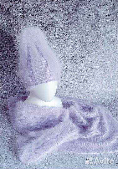 Шапка варежки косынка