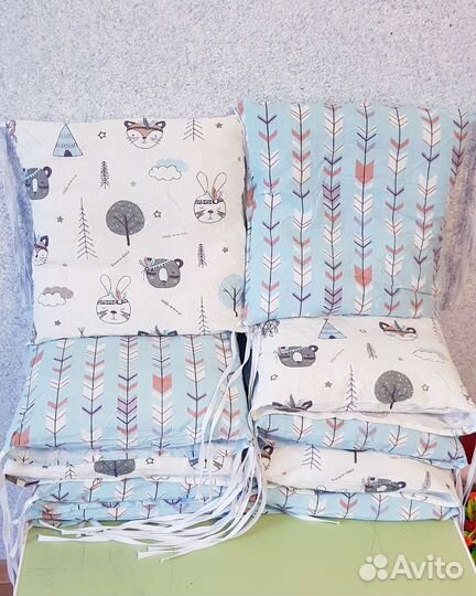 Бортики в детскую кроватку 10 штук