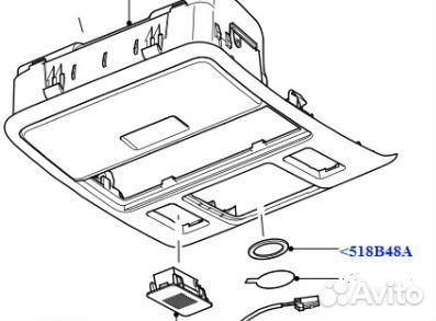 Фильтр потолочной консоли Range Rover 2012