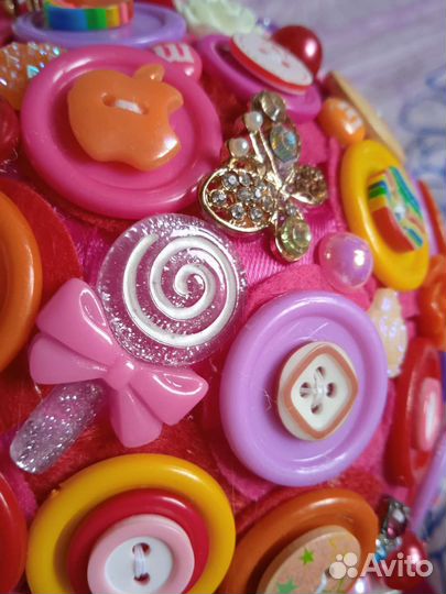 Букет из пуговиц хендмейд подарок