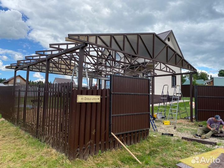 Навесы из профнастила