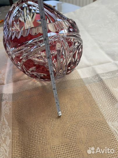 Ваза из цветного хрусталя для фруктов и конфет