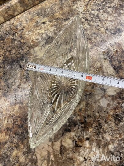 Конфетница хрустальный ладья СССР