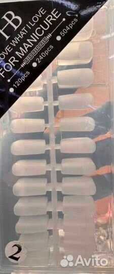 Типсы гелевые для ногтей 240шт упаковка