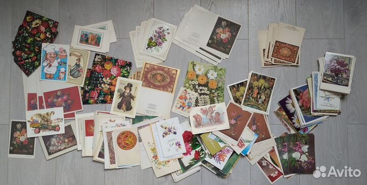 Поздравительные открытки СССР (1091 шт)