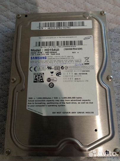 Жесткий диск samsung HD154UI 1500 гб