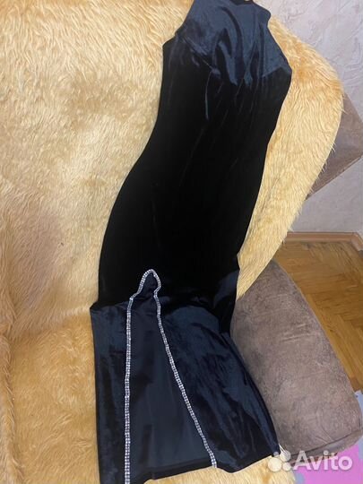 Платье вечернее новогоднее бархатное 44 46 48