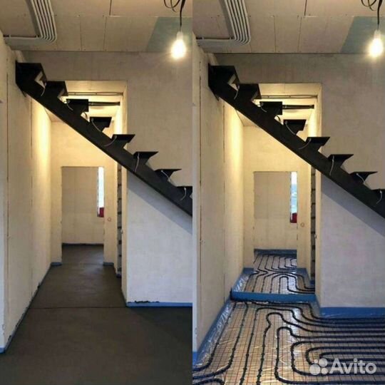 Механизированная полусухая стяжка пола