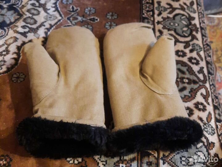 Варежки натуральный мех