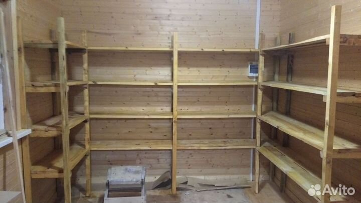 Полки стеллажи деревянные