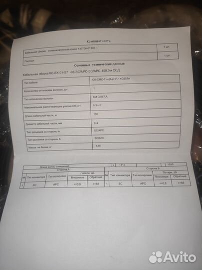 Оптический кабель для улицы 150м