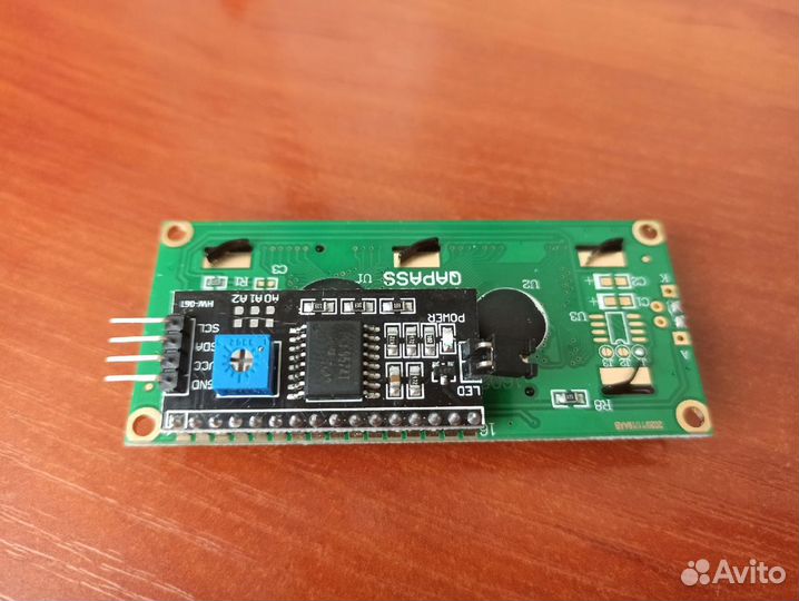 LCD дисплей 1602A 16x2 с I2C переходником