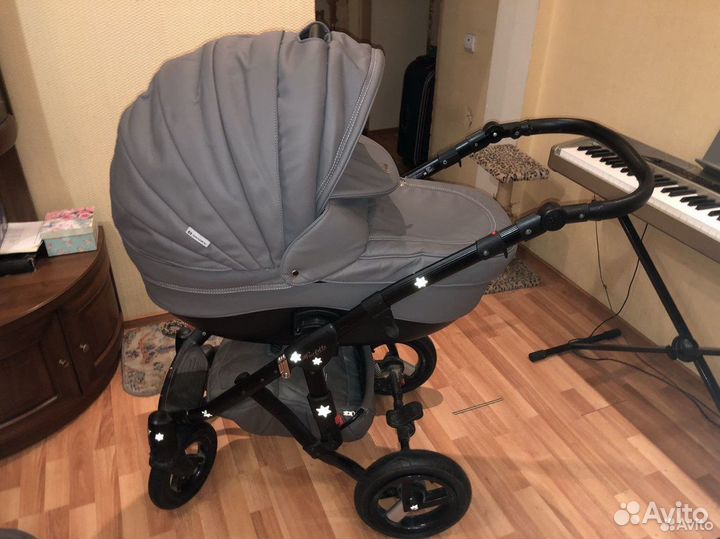 Коляска 2 в 1 adamex barletta Deluxe carbon D40