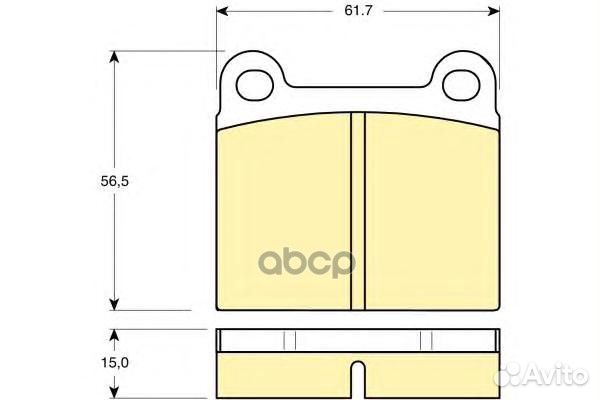 6101012 Колодки тормозные mercedes W116/W123/W1