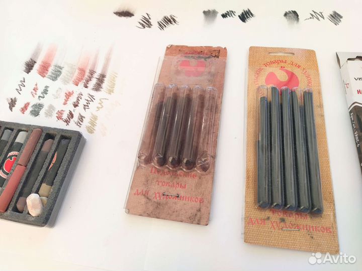 Пастель, уголь и соус для рисования