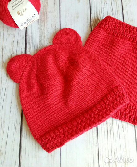 Комплект шапка и снуд