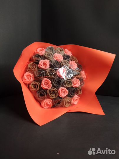 Розы из Бельгийского Шоколада - 37 шт в Букете
