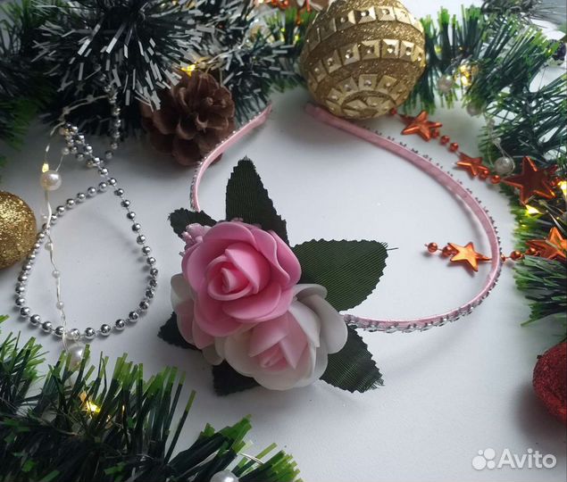 Ободок с цветами
