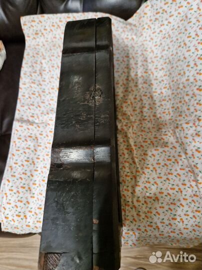 Старинный киот и икона 19 век 18х22