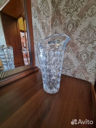 Кувшин хрустальный новый h27 см bohemia Чехия
